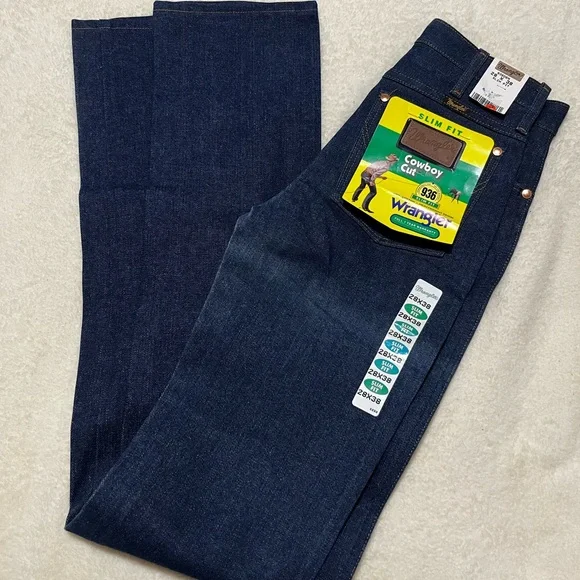wrangler vintage 90s cowboy cut 936 slim fit denim jean - Picture 1 of 11